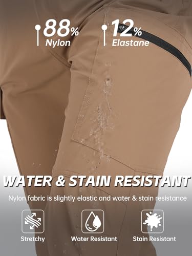 Men's Hiking Cargo Pants Water Resistant Quick Dry Lightweight Pants for Fishing Camping Running Work Outdoor4