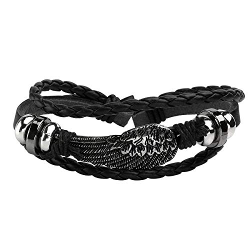 Eigso Retro Vintage Braided Leather Cuff Bracelets For Men Women Hemp Rope Wrap Wristbands Adjustable #TOP3
