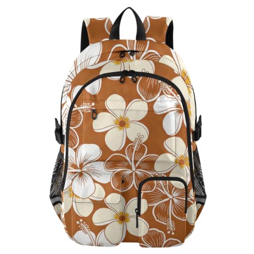 Mochilas de viaje para laptop de 17.5 pulgadas con diseño hawaiano para escapadas de fin de semana