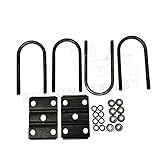 RUNNINGAXLES U Bolt Kit – 7 Inch U Bolt for 7,000 lb Trailer Axle, 3" Round Axle, 7” Long U-Bolts, 1