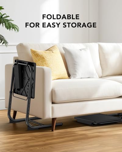 image for HUANUO TV Tray, Adjustable TV Dinner Tray, 20.5 x 15.4 inch Folding Tr