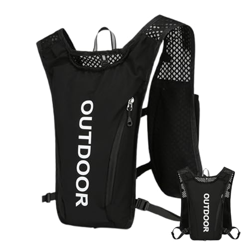Chaleco de agua corriente, mochila de paquete de hidratación | Mochila de hidratación de búfalo 5L 5L | Correas de pecho ligeras, transpirables y ajustables para hombres mujeres y marath