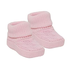 Angel Kid Baby Boys Girls Bootees 1 Pair Knitted Plain Booties NB-3 Months Approx S403