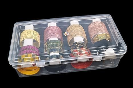 Image of Mahganya Clear Plastic Bangle Box, 4 Compartments pack 2