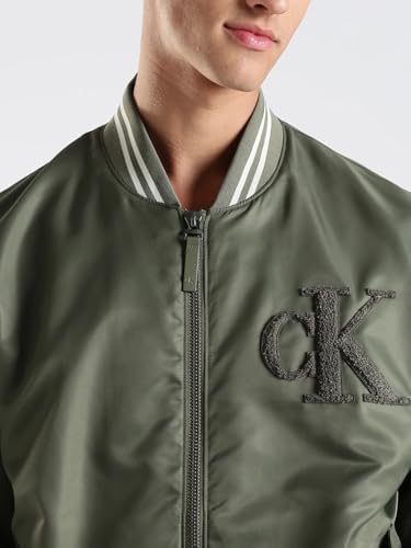 Image of Embroidered logo regular fit nylon jacket