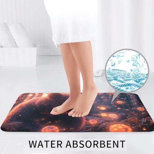 Alfombrilla de baño de 3 piezas oso llama juego con tapa inodoro antideslizante 7