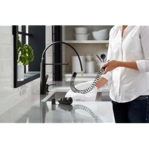 Kohlerkrec22745sdblsemiprofessionalkitchenfaucetwithsoapdispenserlotiondispensercommercialkitchensinkfaucetwithpulldownsprayheadmatteblack Urban Country Home Decor Kohler k rec22745 sd bl semi professional kitchen faucet with soap dispenserlotion dispenser commercial kitchen sink faucet with pull down sprayhead matte black urban country home decor