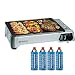 KEMPER - Piastra per barbecue a gas portatile, 2300 W, piastra antiaderente...