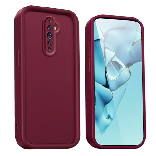 WBWONE Custodia per Oppo Reno 2Z (Reno2 Z) - Cover Protettiva in Silicone Premium con Design Elegante e Antiurto - Vino Rosso
