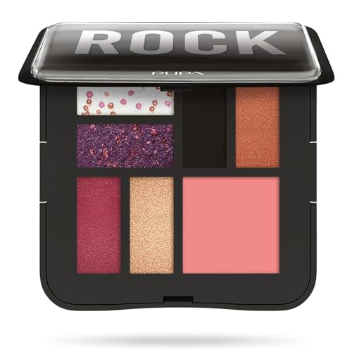 Pupa Milano ���C�N�A�b�v�p���b�g S�A004 �u���b�N�A0.9 g - 7 �p�� �A�C�V���h�E �p���b�g �� �u���b�V���p���b�g �}�b�g, �V�}�[ �t�B�j�b�V�� - �u�����h�\�ȃr���[�h�̂悤�Ȏ��� - �R���p�N�g �g���x���t�����h���[ - 