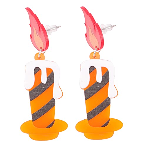 WOFASHPURET 1 Par Pendientes De Pendientes De La Joyería Decoración Del Oído De Las Mujeres Pendientes De Vela Pendientes Creativos Accesorio Para La Oreja Colgante De Oreja Acrílico