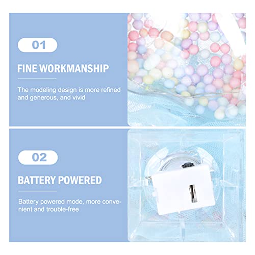 ibasenice 6PCS Bola de Cristal Bola de Cristal Em Forma de Coração A Luz Da Noite LEVOU Natal Luz de