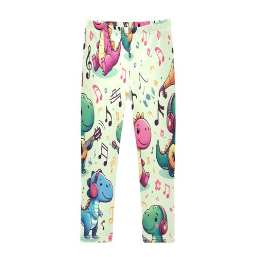 Bolaz Toddler Girls Leggings Printed Yoga Pants Leggings Dinosaur Music for Kids