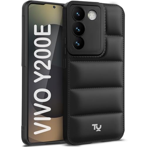 Image of TRUEUPGRADE Back Case Cover for Vivo Y200E 5G /Vivo T3 5G | Compatible for Vivo Y200E 5G /Vivo T3 5G Back Case Cover | Puff Case with Camera Protection |Black