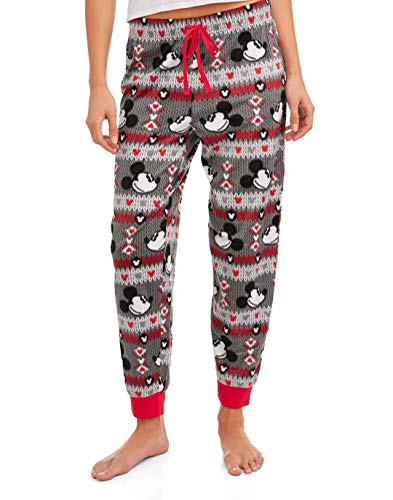 Briefly Stated Women's Mickey Mouse Cuffed Jogger Sleep Pant, (2X) #TOP26