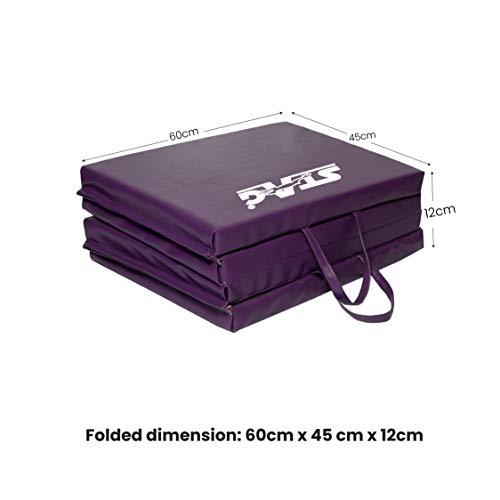 Image of STAG Multi-Purpose Foldable Fitness MAT 180 CM X 60 CM X 30 MM | Use as Tumbling mat, Gymnastics mat, Crash pad | Thick Foam | for Both Men and Women