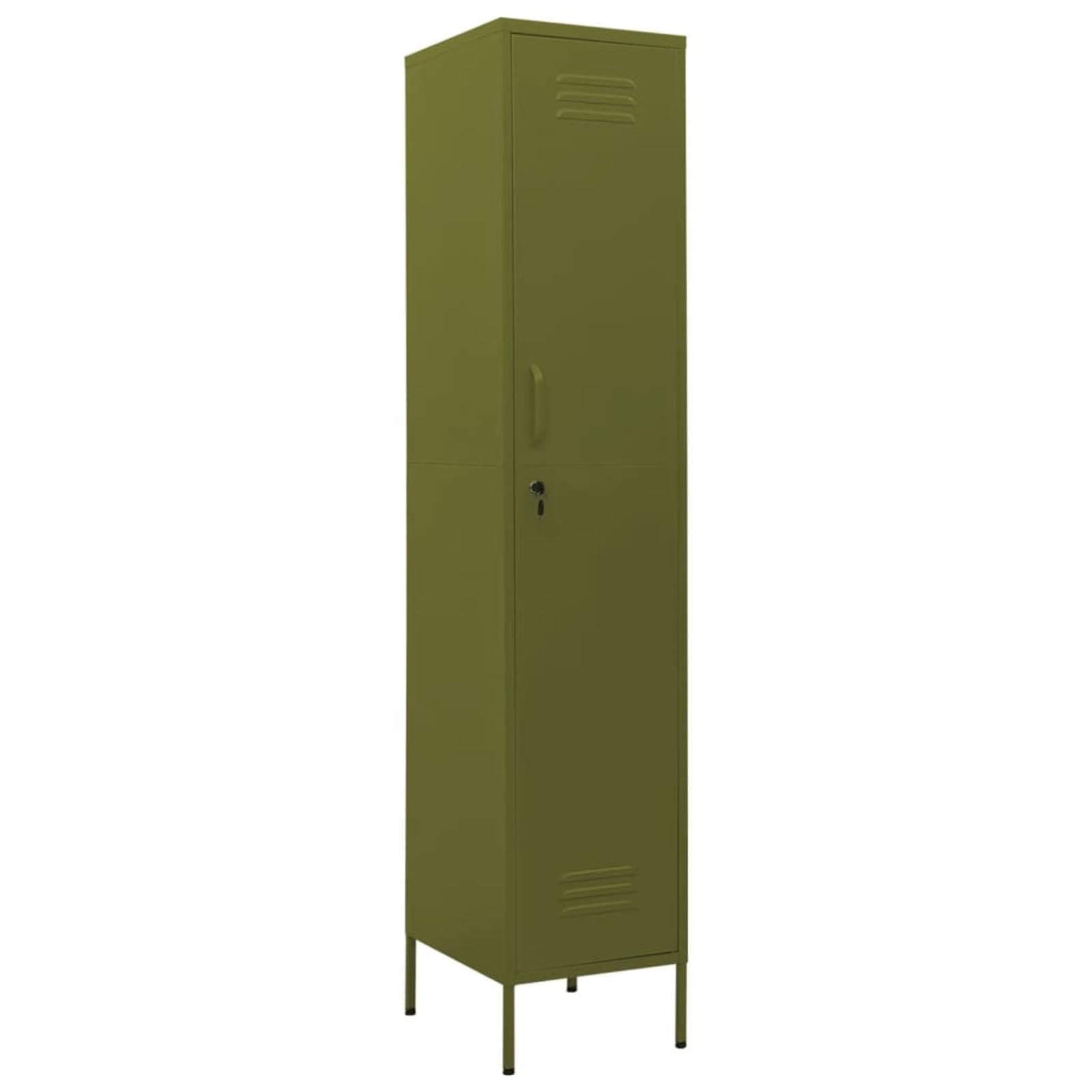 ARKEM Schließfachschrank Olivgrün 35x46x180 cm Stahl Spind Schrank SchließFachschrank AufbewahrungsschräNke Stahlschrank