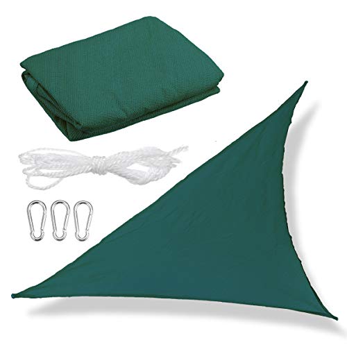 CAMFOSY Sun Shade Sail, Awnings Gazebos for Patio UV Block Canopy Shelter Pergola Patio Shade Cover Triangle Coolaroo Sun Shade Fabric Shade Cloth Plants 3x3 M Outdoor Garden Backyard Grey F