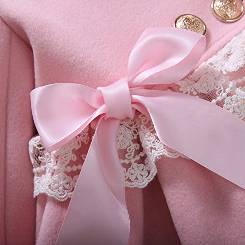 Pettigirl Girls Winter Elegant Pink Lovely Outdoor Trench Overcoat Toddler Pretty Sweet Princess Birthday Coat Outfit4