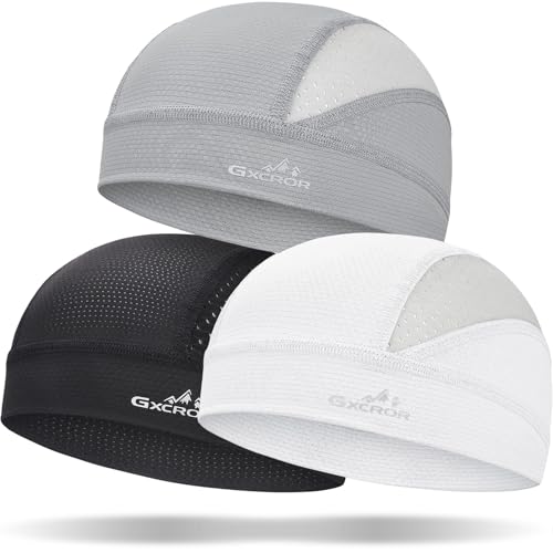 Image of GXCROR Cooling Skull Cap for Men Women Sweat-Wicking Breathable Mesh Liner for Helmets, Summer Cycling Motorcycle