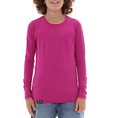 Camiseta UV Protection Infantil UV50+ Tecido Ice Dry Fit Secagem Rápida – 12 Rosa