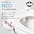 LUXE Bidet NEO 320 - Hot and Cold Water, Self-Cleaning, Dual Nozzle, Non-Electric Bidet Attachment for Toilet Seat, Adjustable Water Pressure, Rear and Feminine Wash, Lever Control (Rose Gold)