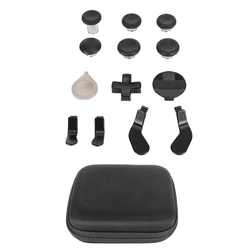 Image of 13 in 1 Metal Thumbsticks for One Series 2, Replacement Gaming Controller Accessory Kit, Metal Mod 6 Swap Joysticks, 4 Paddles, 2 D Pads, 1 Tool (Black)