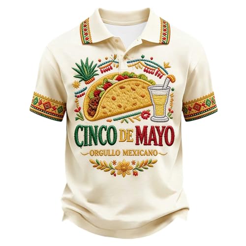 Polo shirt décontracté homme : la chemise manches courtes idéale pour vos fêtes mexicaines