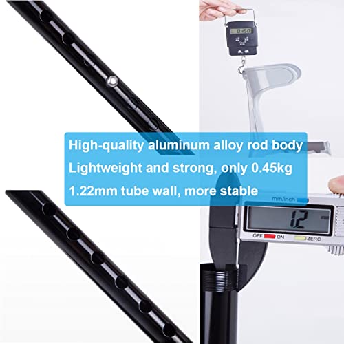 Muletas de antebrazo,Pies de goma antideslizantes,Muletas para adultos,Piernas de apoyo después de una lesión o cirugía,Muleta para caminar para adultos,Soporte de 150 kg,Altura ajustable 69