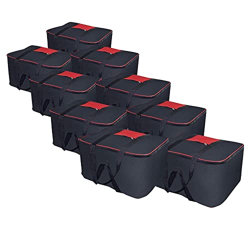 Image of Storage Bags for Blanket, Clothes, Toys and Bed Sheet Cover Bag - Underbed Large Size Black Cover Bags (Pack of 9, 54 x 46 x 28 cm)
