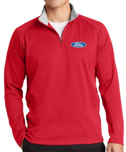 Mens Ford Oval Logo 1/4 Zip Pullover