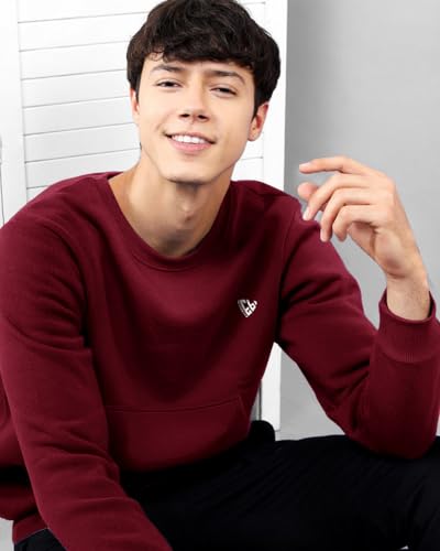 Image of EYEBOGLER Men's Cotton Blend Round Neck Sweatshirt