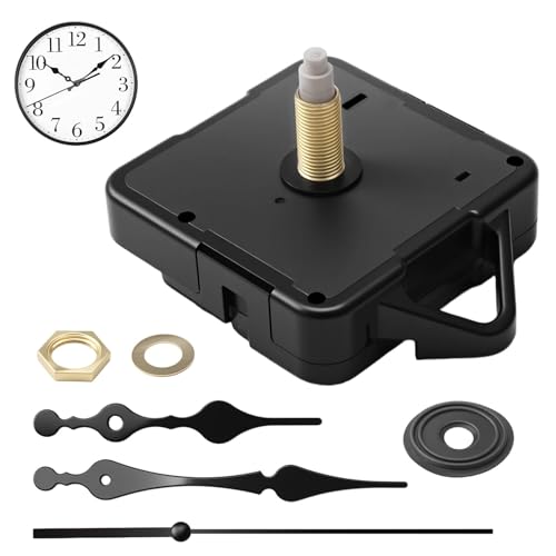 Paicreate Uhrwerk Funk-Uhrwerk mit Uhrzeigerset Funkuhrwerk für Wanduhr mit Zeigersatz Uhrwerk für wanduhr lautlos für DIY-Projekte Kompatibel mit 3-8 mm Materialstärken