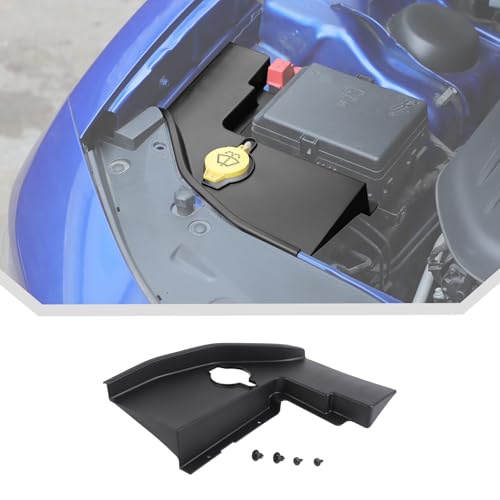 Image of JeCar Black Windshield Washer Tank Engine Bay Dust Cover Accessories for Dodge Charger 2011+ & Challenger 2015+