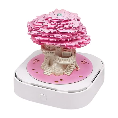 Bloc-notes 3D en forme de cabane dans les arbres, 9,3 x 9,3 x 8,5 cm, 259 feuilles en papier acrylique, papeterie créative pour l'école, le bureau, le journal, le scrapbooking, cadeau, la maison, le