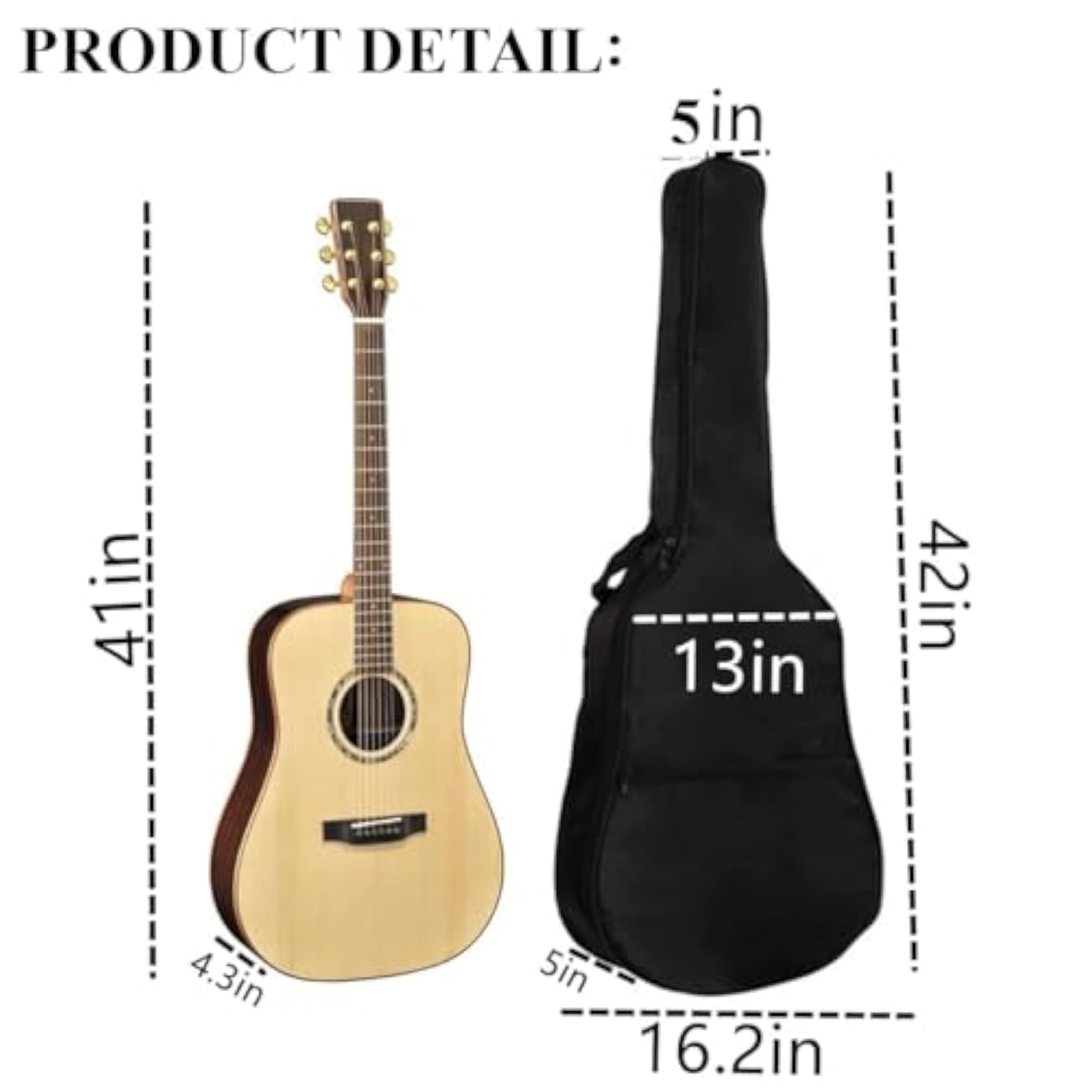 41 Inch Guitar Bag for Acoustic Guitar