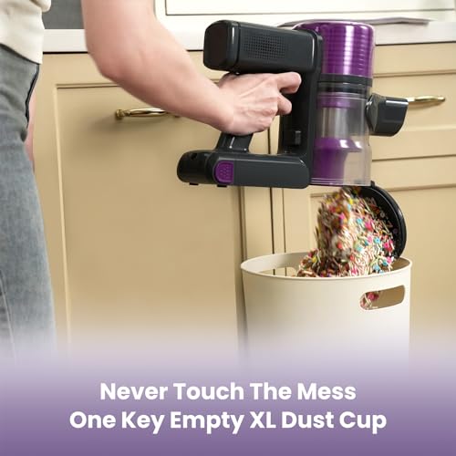 Gevi Cordless Vacuum Cleaner for Home, Stick Vacuum with Powerful Suction Design, LED Display, Long Runtime Detachable Battery, Deep Clean for Hard Floor Carpet [2024 Upgraded] - Thumbnail 6