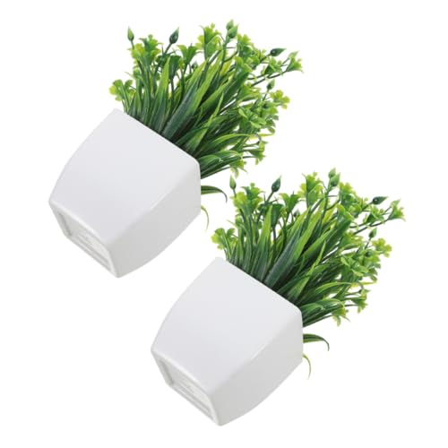 COLLBATH Plantas Artificiales 2pcs Decorativas En Maceta Bonsáis Falsos Realistas para Decoración De Hogar Pequeñas Plantas Artificiales De Interior Simulación para Escritorio y