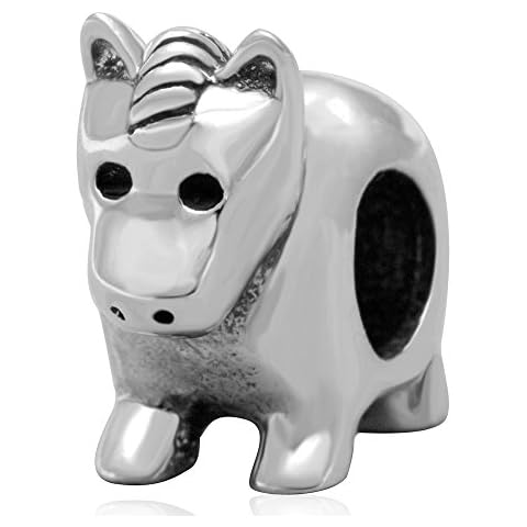 Horse Charm Antique 925 Sterling Silver 925 Sterling Silver Animals Beads fit Pandora Style Charm Bracelet & Necklace Cover