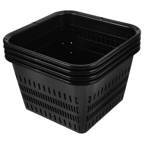 LIOOBO Macetas para Plantas 4 Piezas Cesta de Cultivo Plástico Diseño para Ahorro de Agua en Jardinería Exterior y Huertos Reutilizable