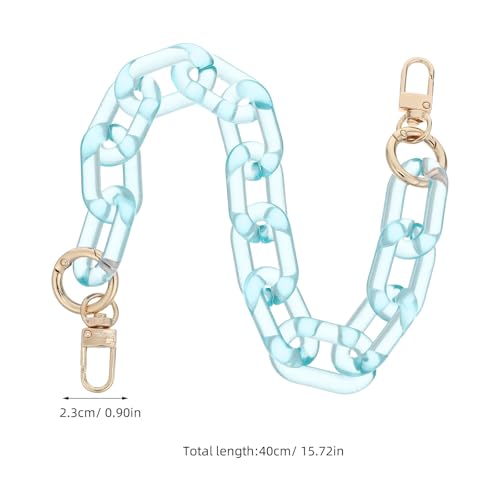 Cadena de acrílico para bolsos con eslabones transparentes de alta resistencia pack de 2 3
