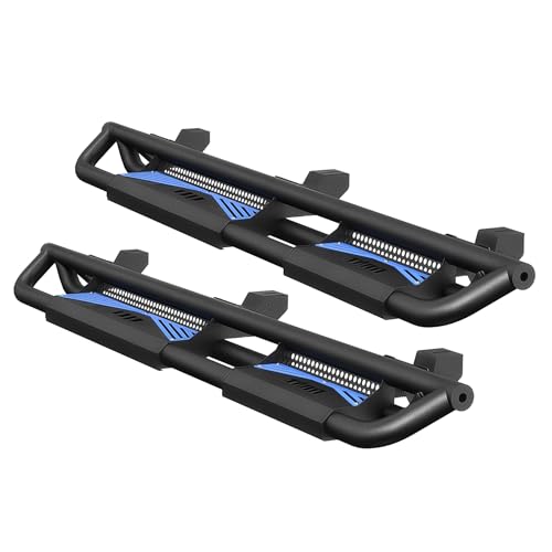 Image of Running Boards Compatible with 2007-2018 Jeep Wrangler JK JKU Unlimited 4 Door, 6.3 inch Side Steps with Paintable Step Plates, Heavy Duty Triple-Shield Anti-Corrosion Technology Nerf Bar, Single Stair