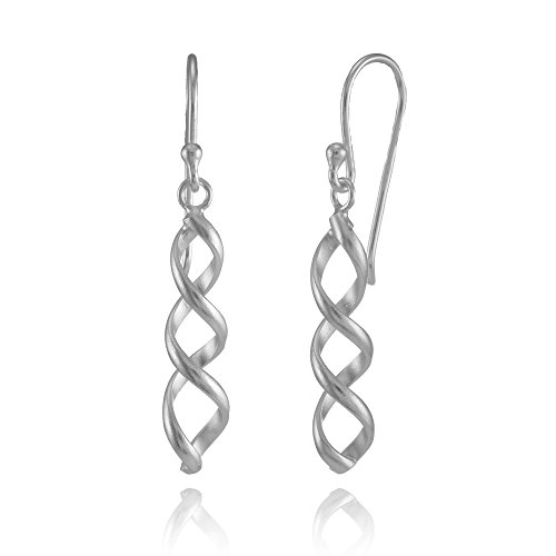 Sterling Silver Spiral Lightweight Dangle Drop Earrings