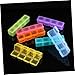 Ipetboom Compartment Rainbow Color Dispenser Portable Plastic Daily Medicine Organizer with Lids for Easy Access and Dust Prevention