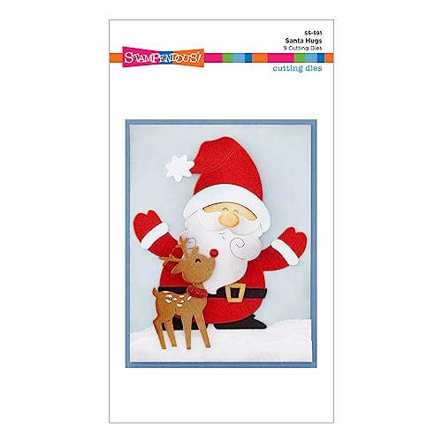 Matrice de découpe Santa Hugs Spellbinders pour scrapbooking de Noël