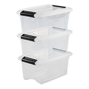 Iris New Top Box 103424 Opbergdozen, 5 L, plastic, doorzichtig, 19,7 x 28,5 x 14,4 cm