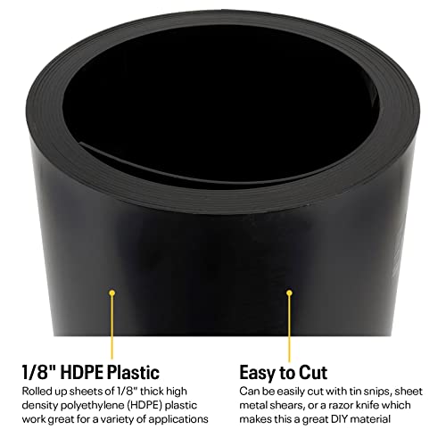 Lámina de plástico HDPE negro 22 pulg x 25 pies x 1/8 pulg miniatura 3