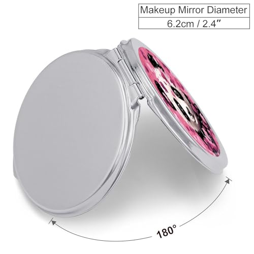 Miroir de maquillage portable panda rose pour corriger vos imperfections partout sans miroir fixe - 3