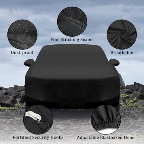 Image of Indoor Car Cover for Porsche Cayenne Velvet Stretch Full Cover Protection for Automobiles for Dust-Proof, Underground Garage, Car Show,Fits up to 198 inches