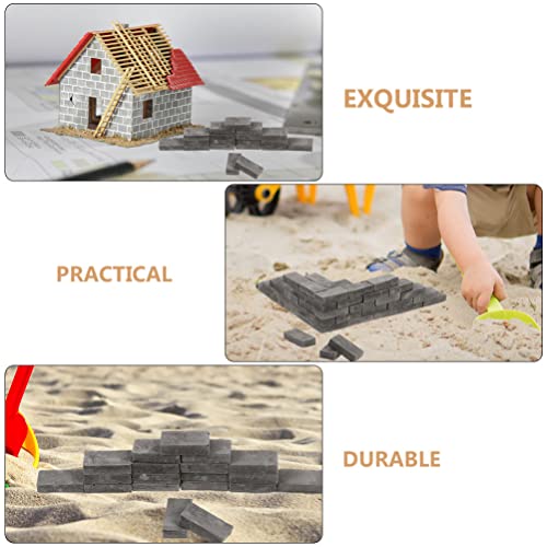 Generic 100 Pcs Mini Tijolos Minúsculos Tijolos para Paisagismo 1: 16 Tijolos Miniatura Vermelhos Mo